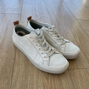 Massimo Dutti White Leather Sneakers (7.5)